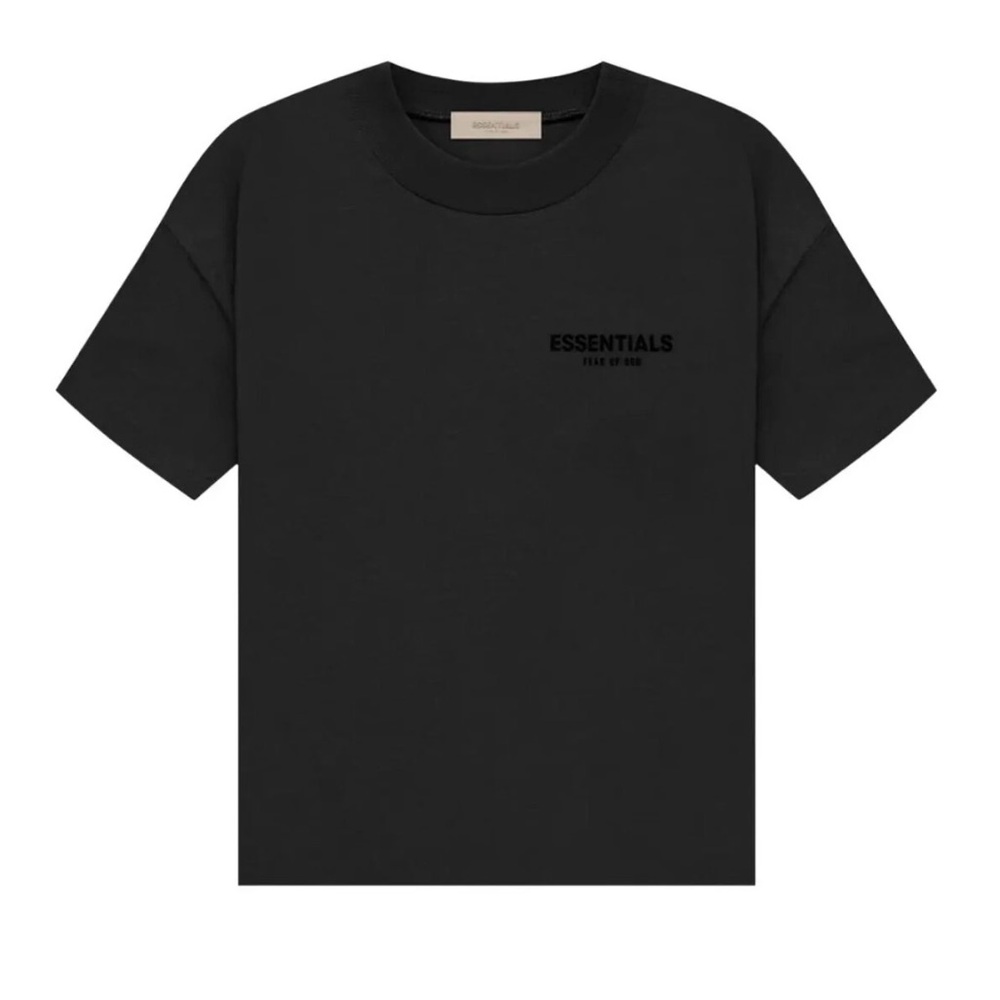 *NEW* Medium Essentials Fear of God T-Shirt Stretch Limo (Black)